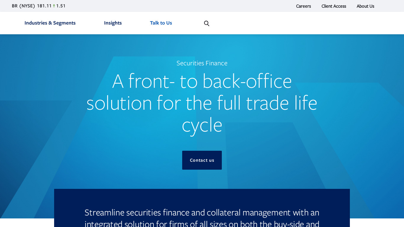 4Sight Securities Finance Landing page
