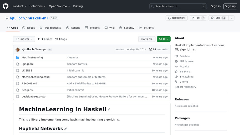 haskell-ml Landing Page