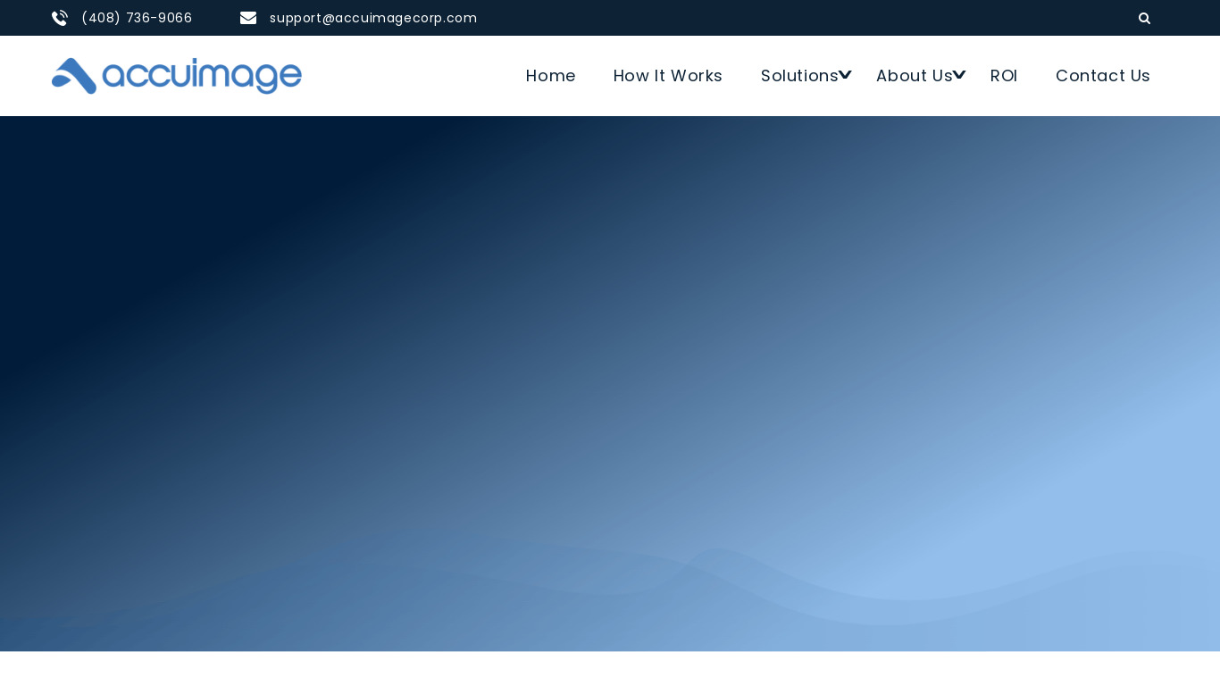 AccuImage Landing page