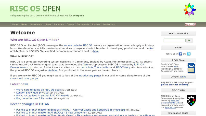 RISC OS Landing Page