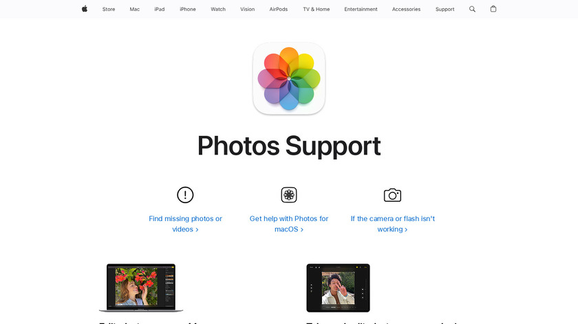 Photos on macOS Landing Page