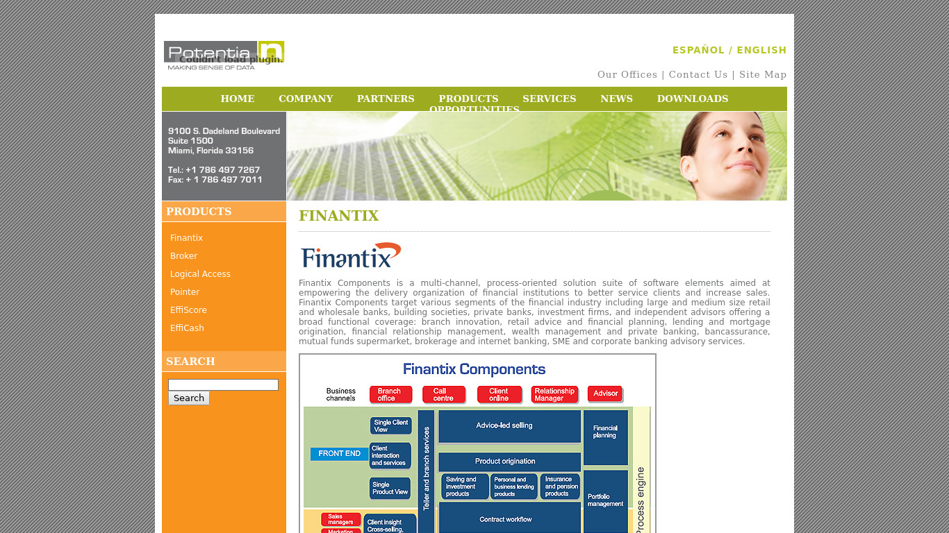 Finantix Landing page