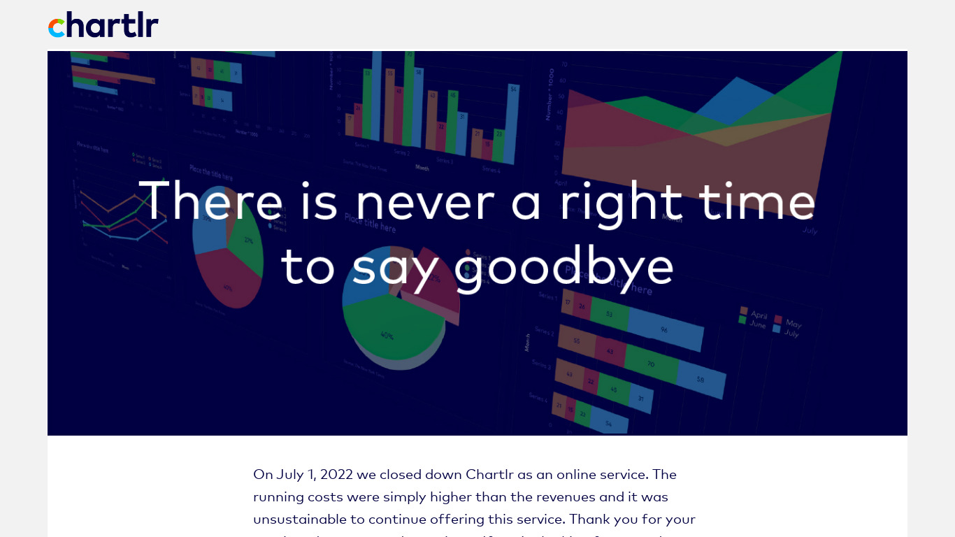 Chartlr Landing page