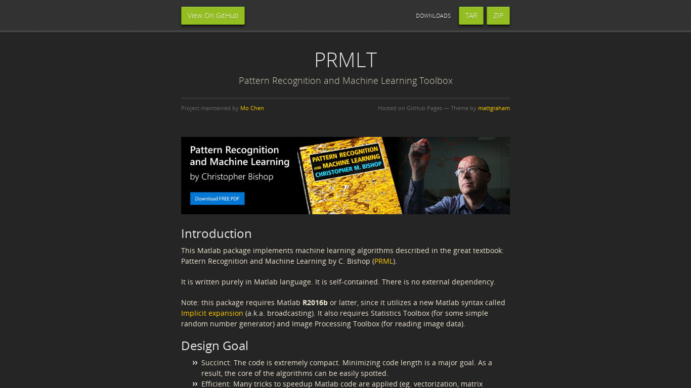PRMLT Landing page