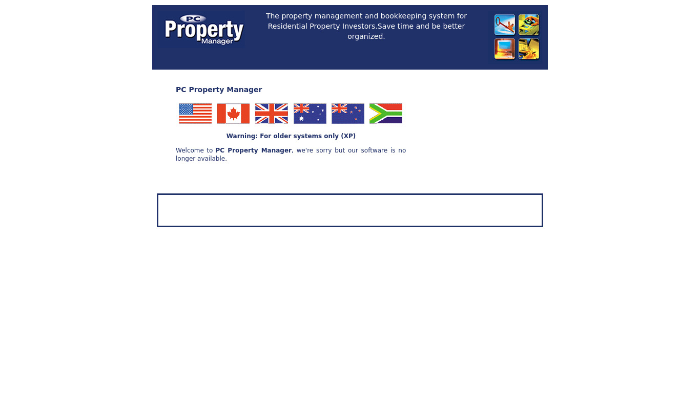 PC Property Manager Landing page