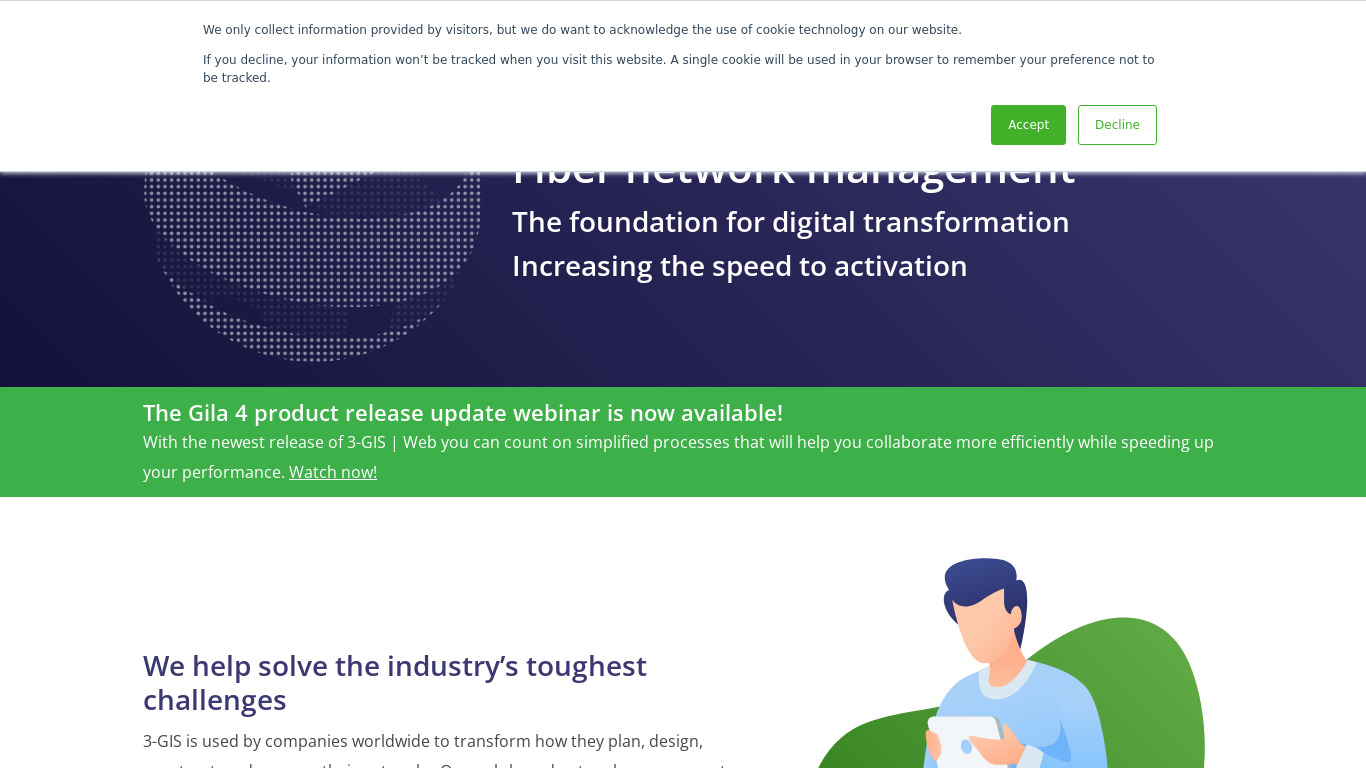 3-GIS Network Solutions Landing page