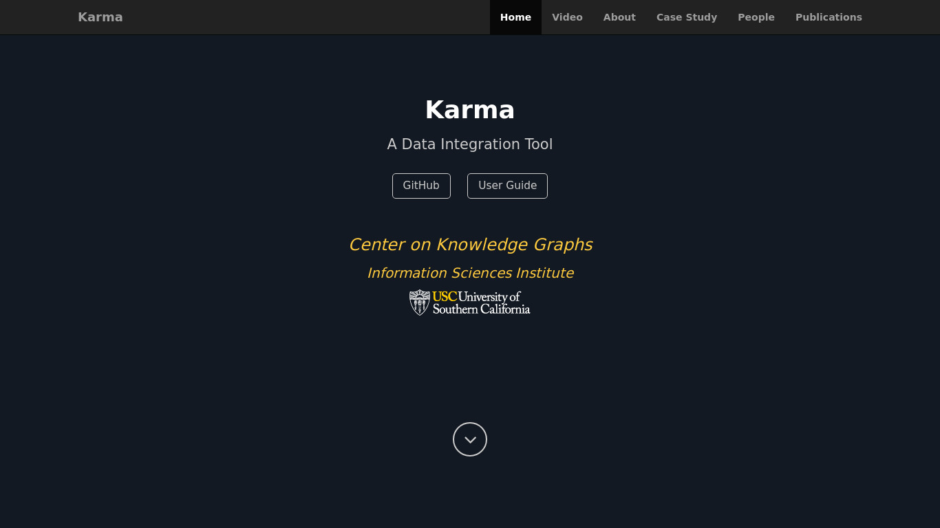 Karma USC Landing page