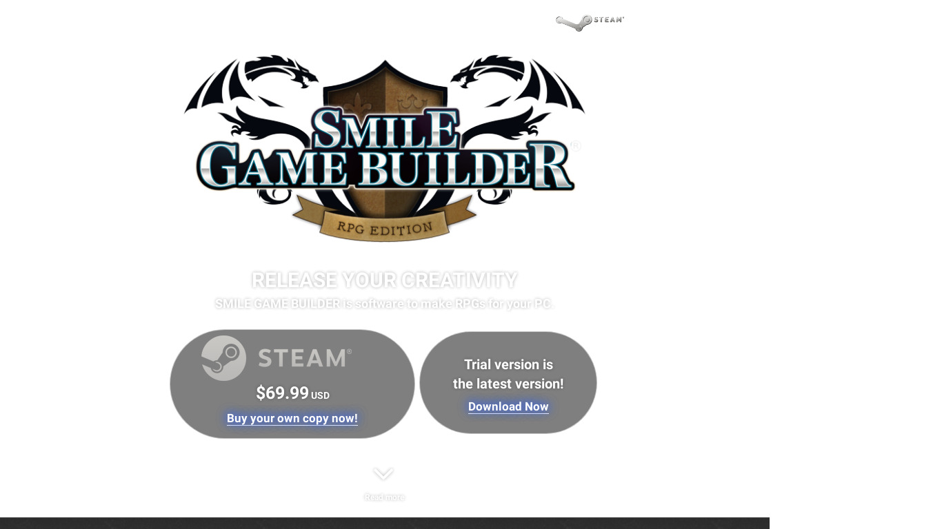 Smile Game Builder Landing page