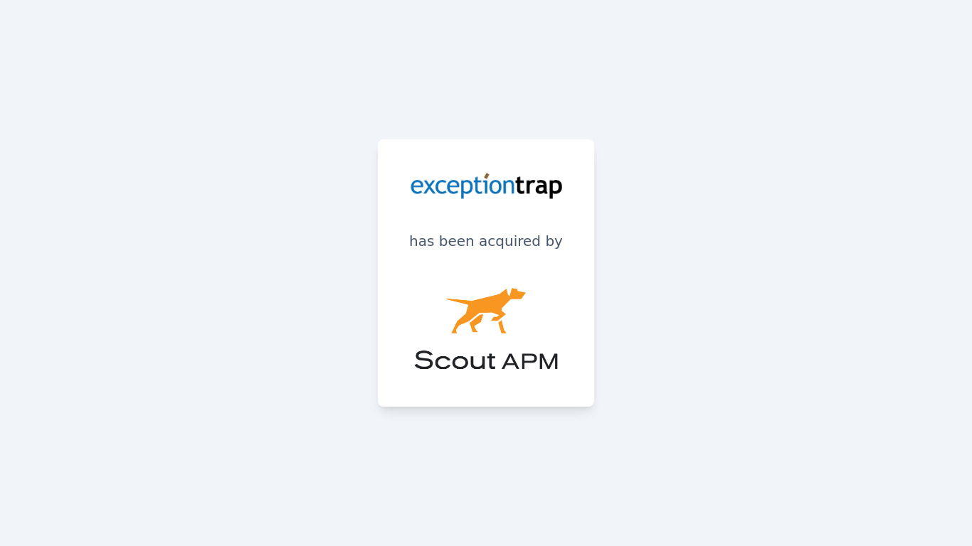 Exceptiontrap Landing page