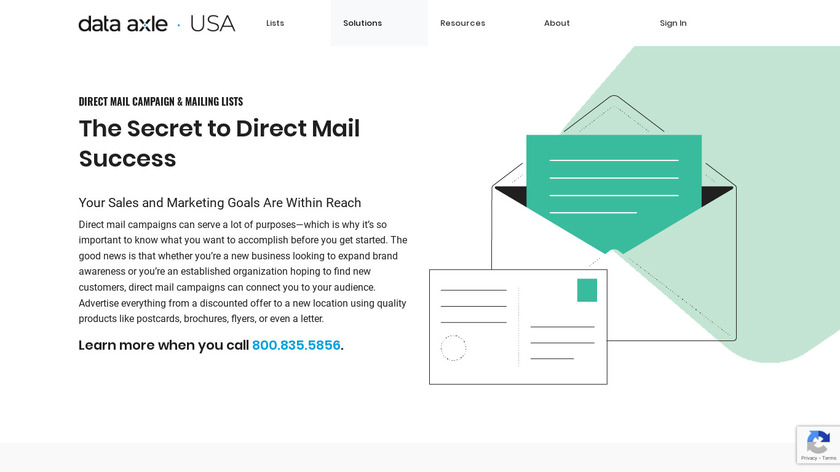 InfoUSA Direct Mail Landing Page