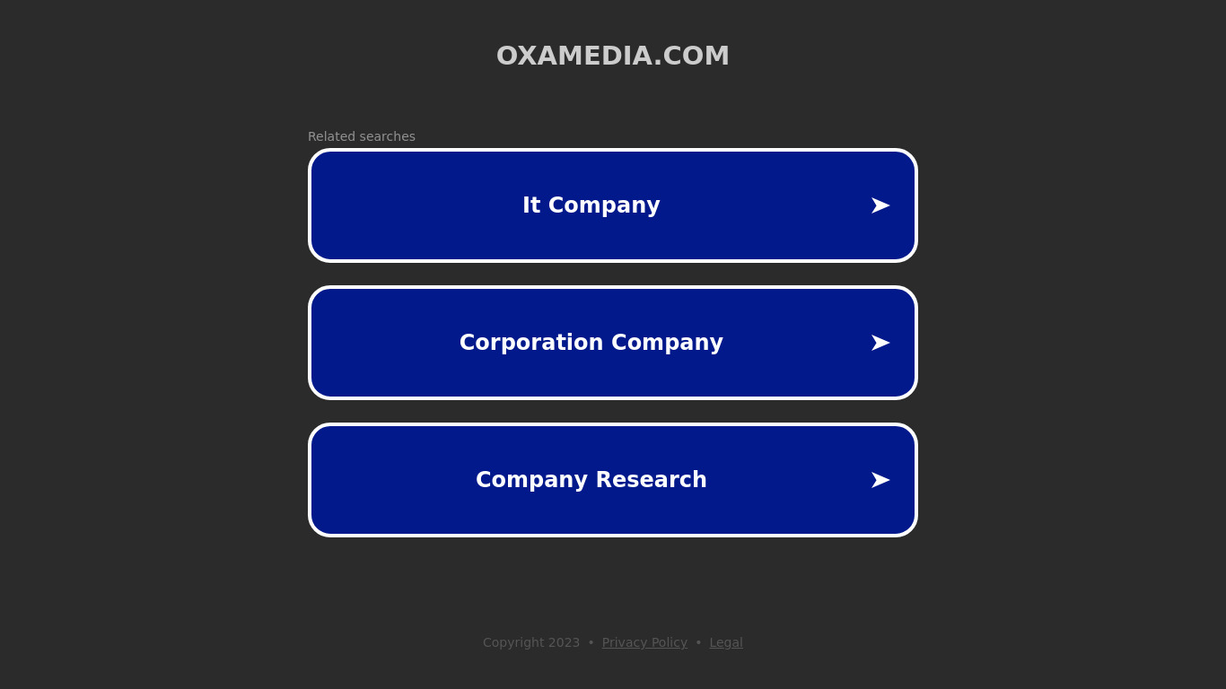 OxaMedia Landing page