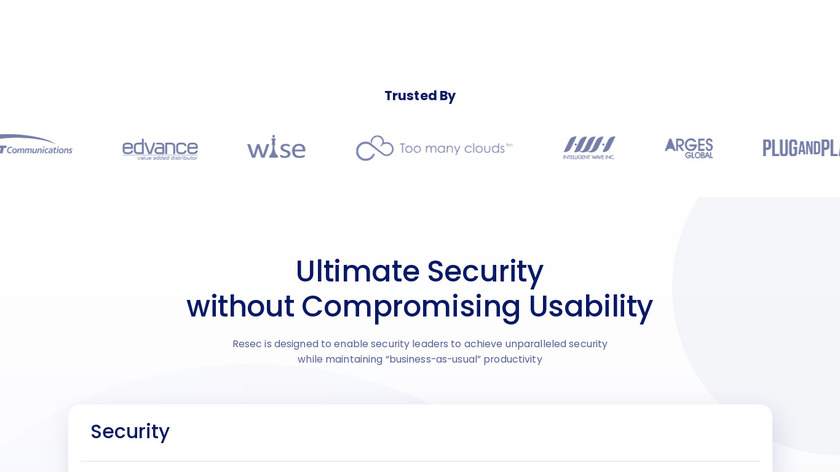 Re-Sec Landing Page