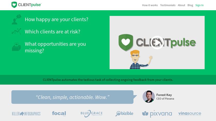 CLIENTpulse Landing Page