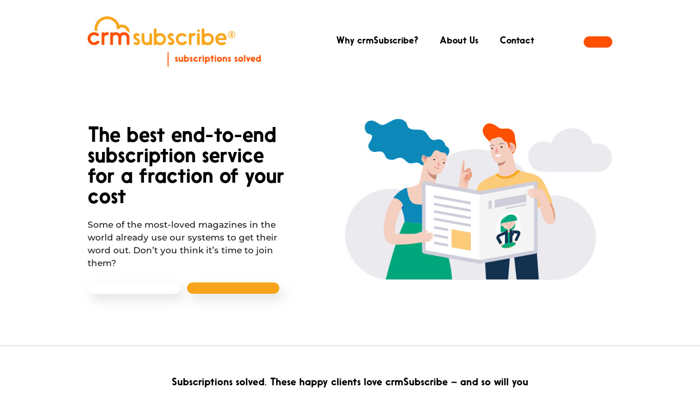 crmConnect Landing page