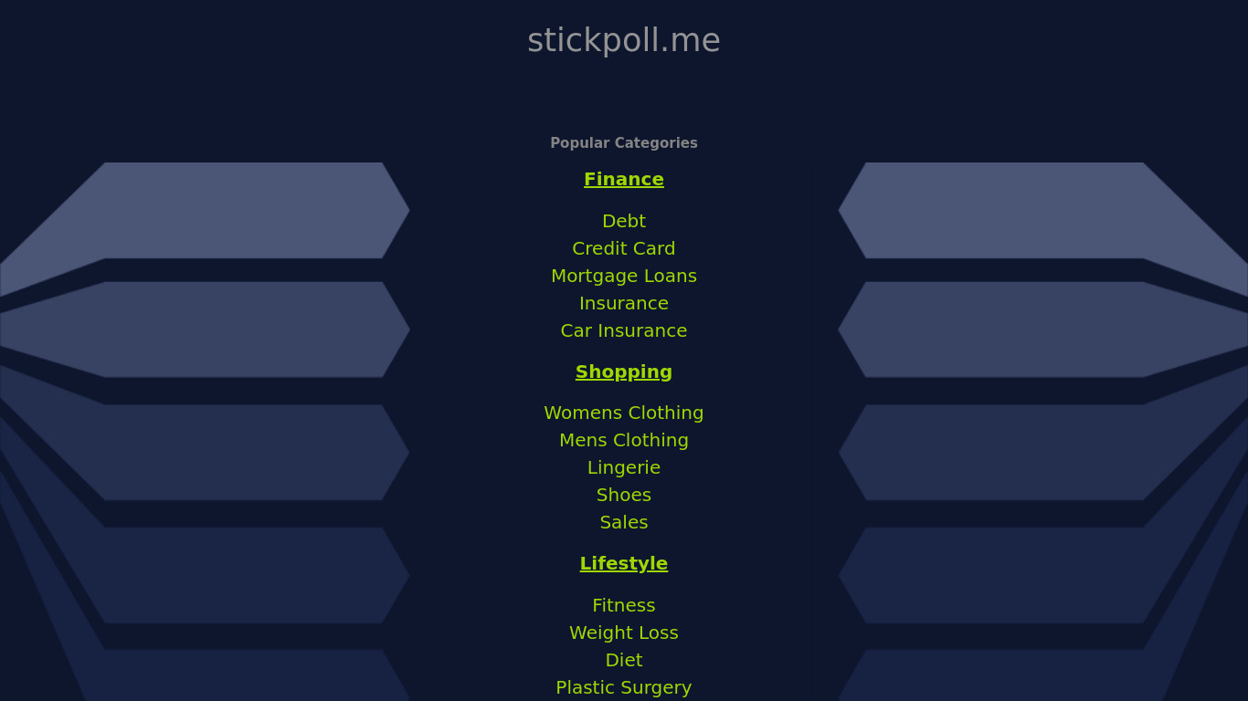 StickPoll Landing page