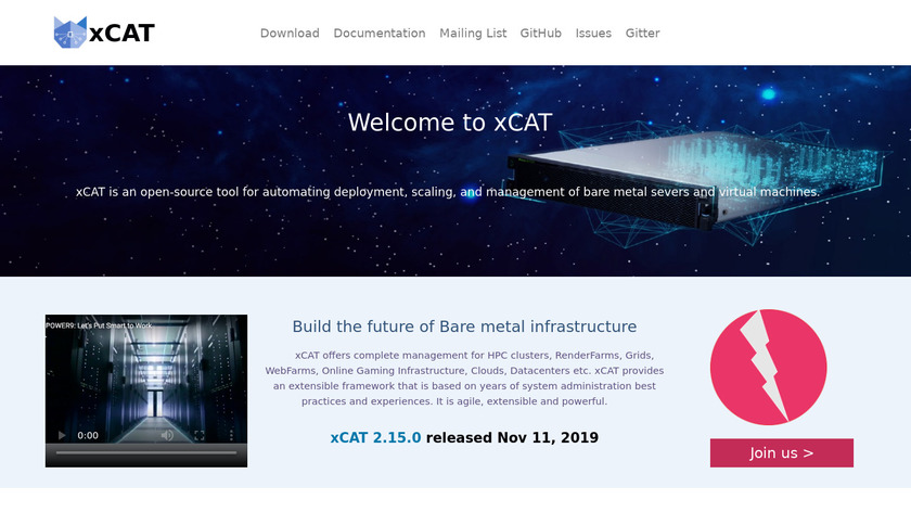 xCAT Landing Page