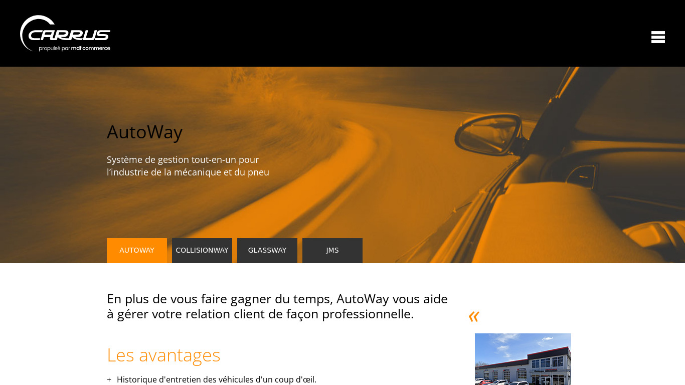 AutoWay Landing page