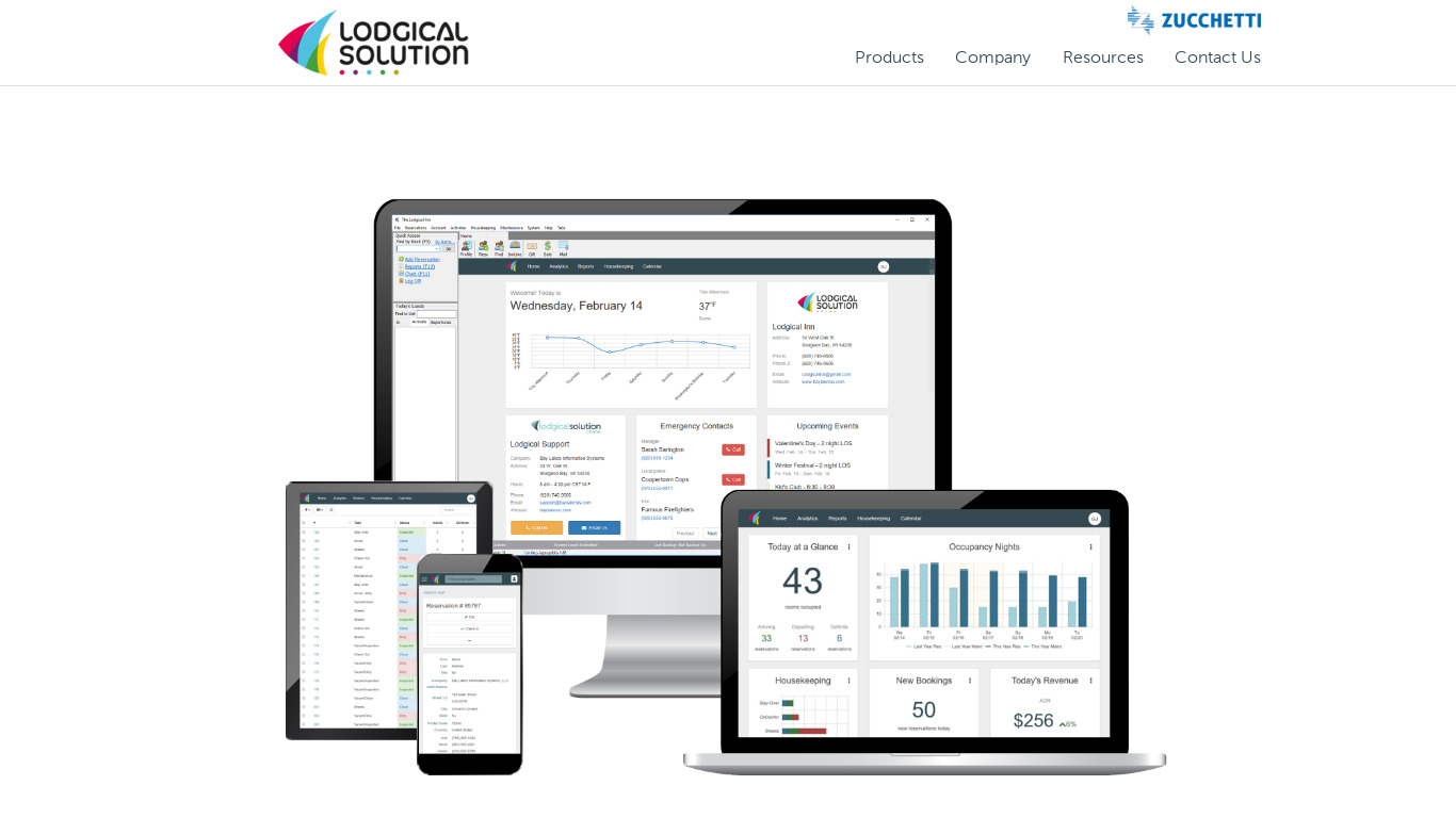 Lodgical Solution Landing page