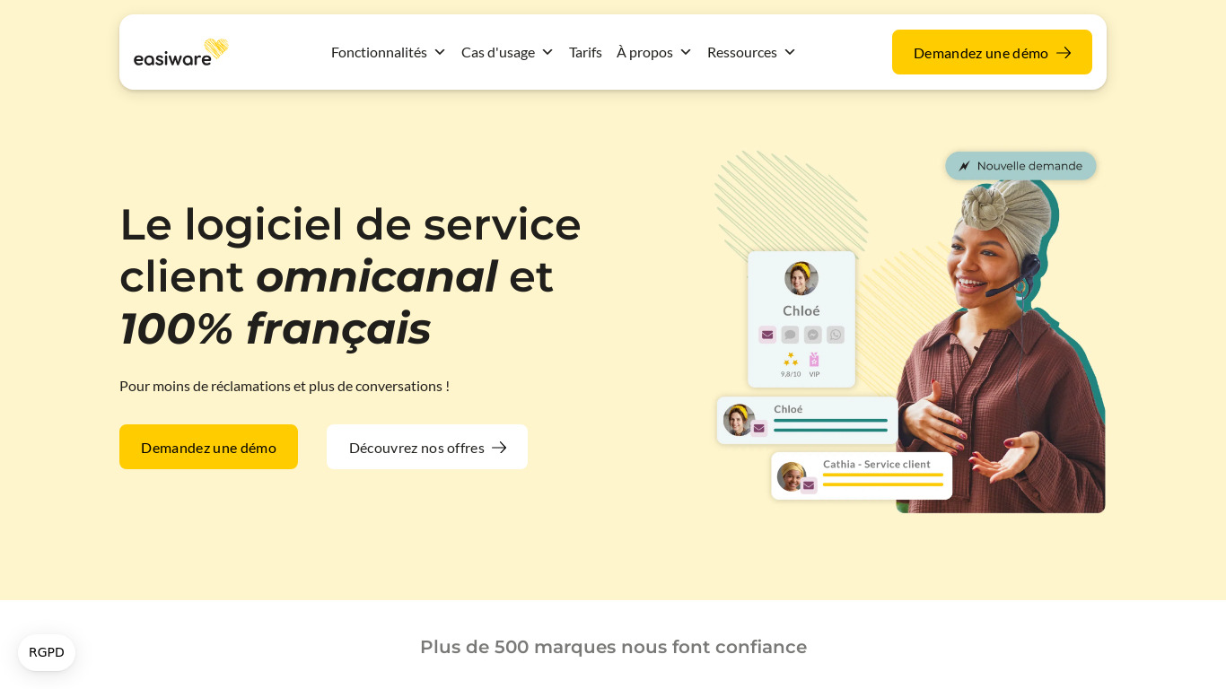 Easi-CRM Landing page
