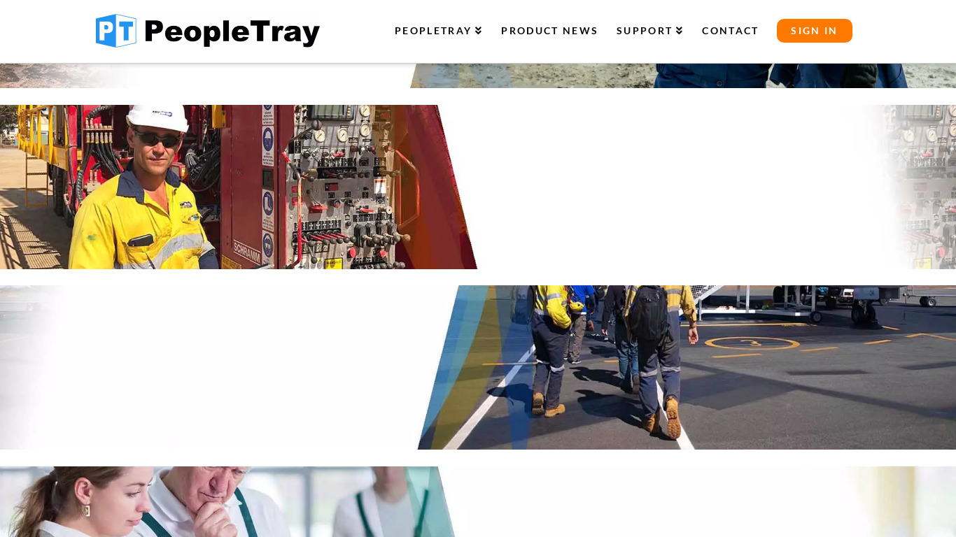 PeopleTray Landing page