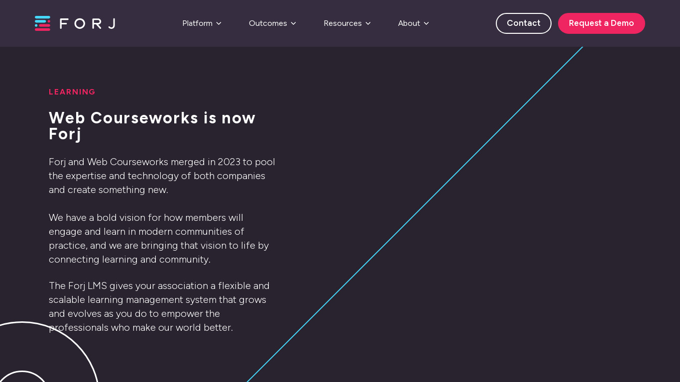 Web Courseworks Landing page