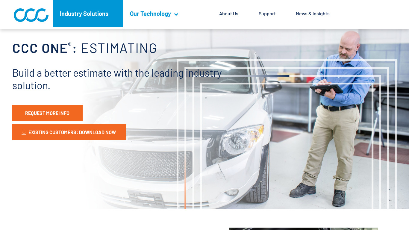 CCC ONE®: Collision Estimating Software Landing page