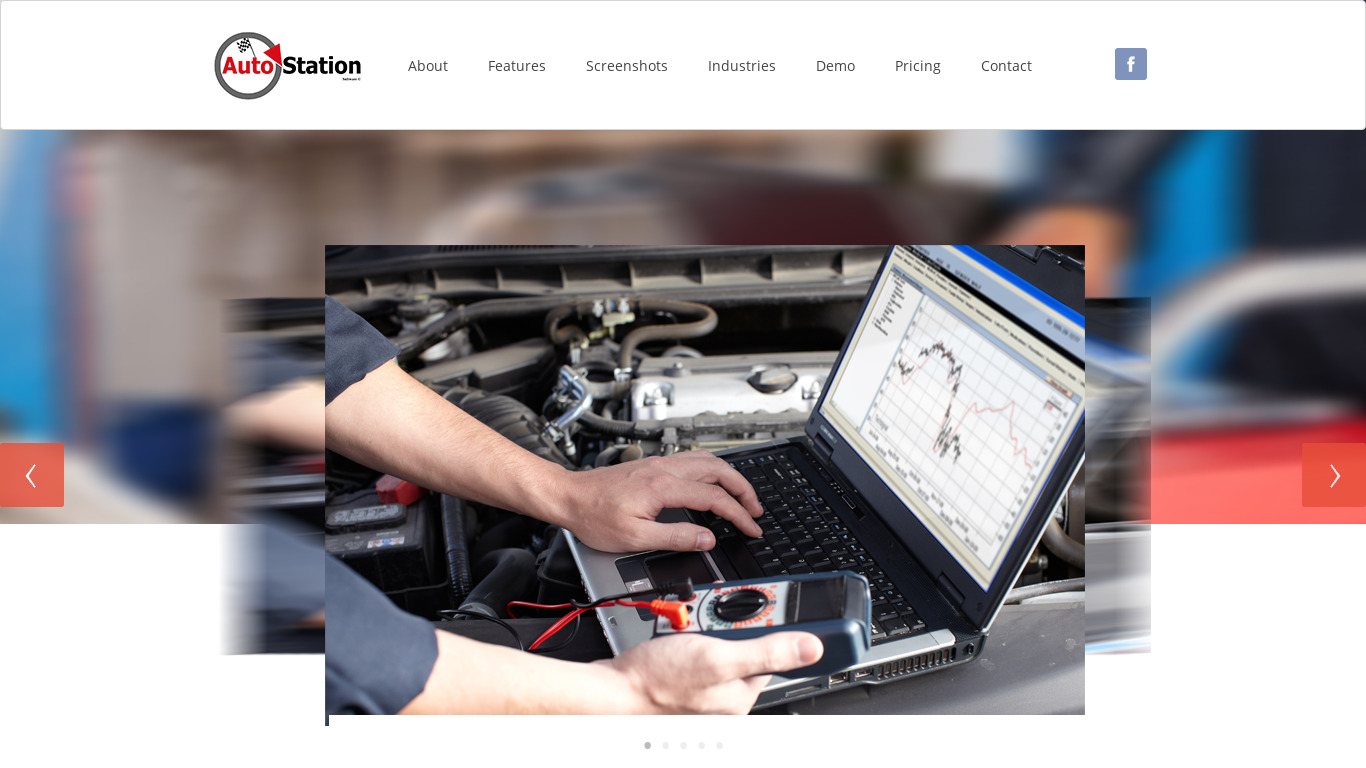 Auto Station software Landing page