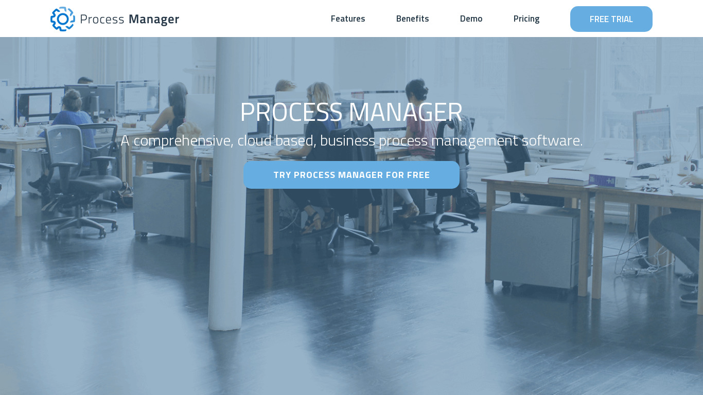 Process Manager Landing page
