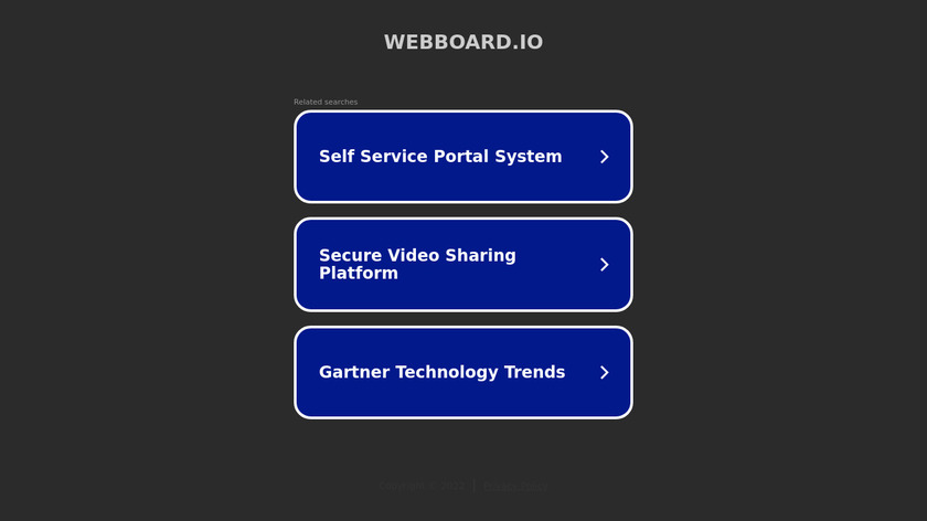 WebBoard Landing Page