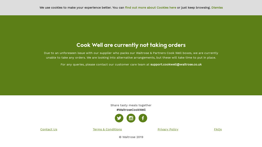 Cook Well from Waitrose Landing Page
