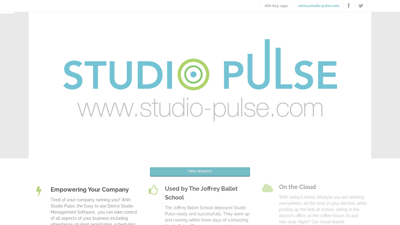 Studio Pulse Landing page