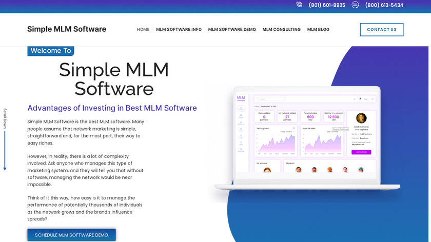 Simple MLM Software Landing Page