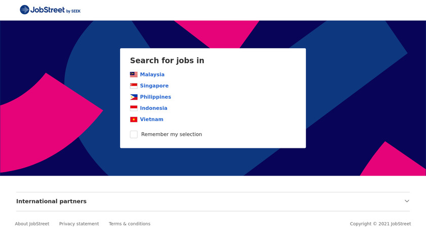 JobStreet Landing Page