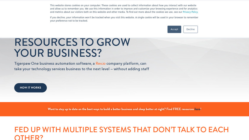 Tigerpaw CRM Landing Page