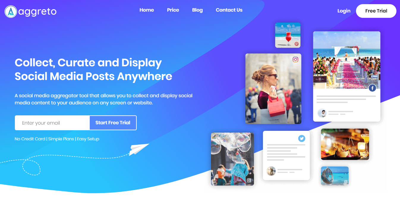 Aggreto Landing page