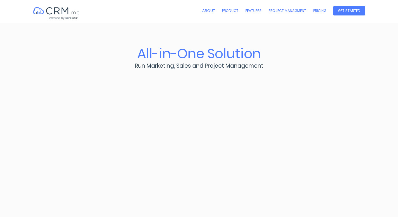 CRM.me Landing page