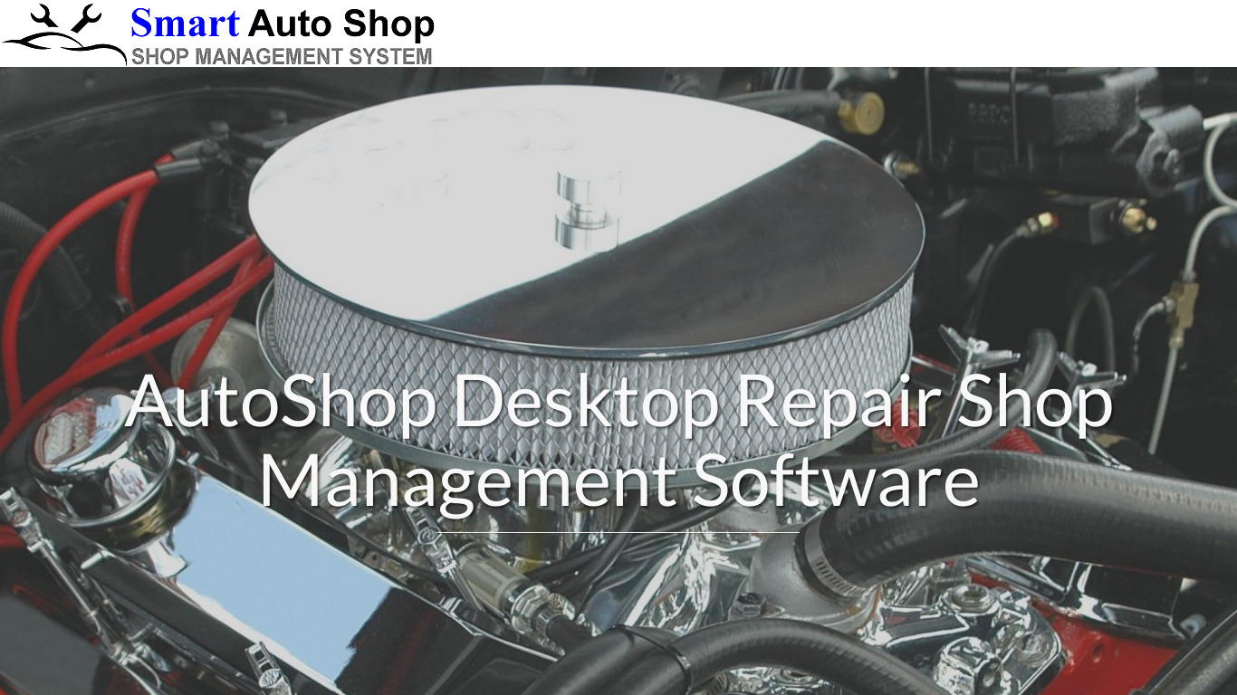 AutoShop Desktop Landing page