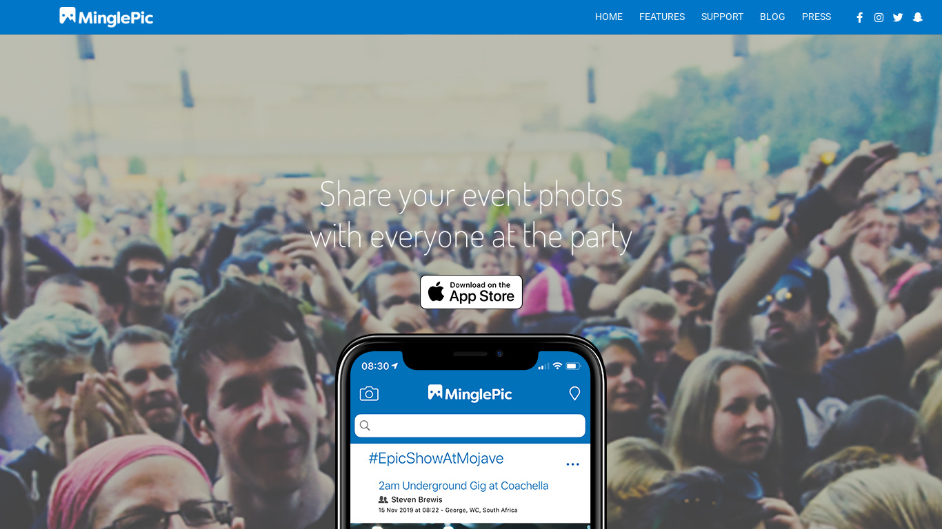 MinglePic Landing page
