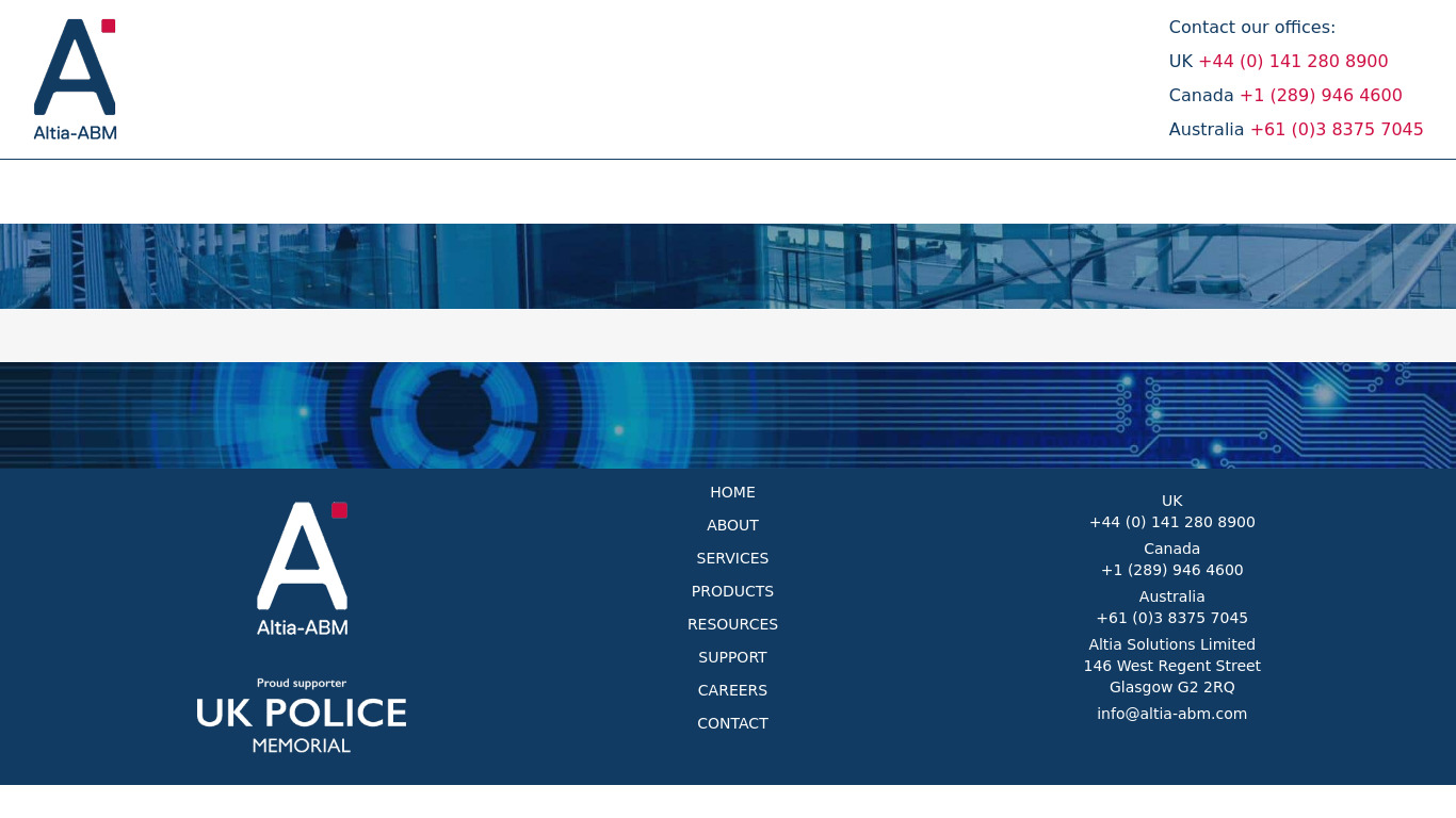 altia-abm.com Altia Investigation Toolkit Landing page