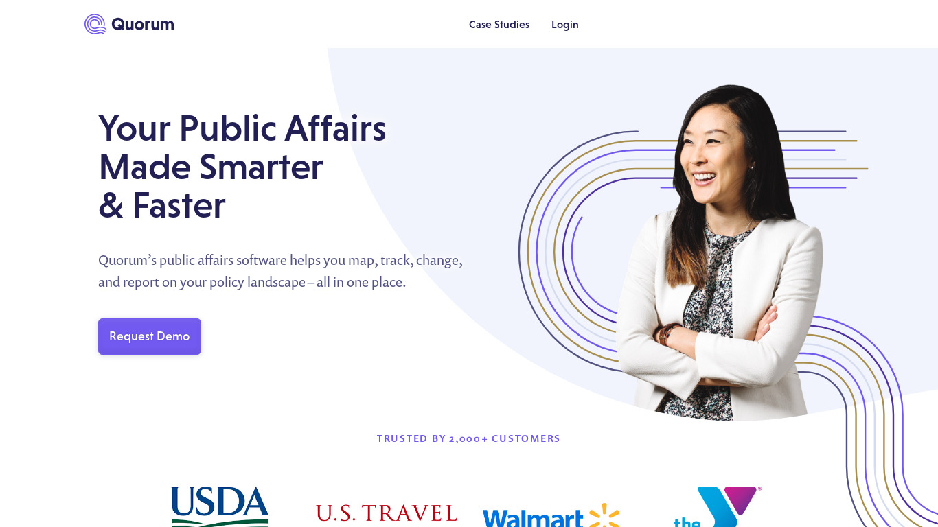 Quorum Analytics Landing page