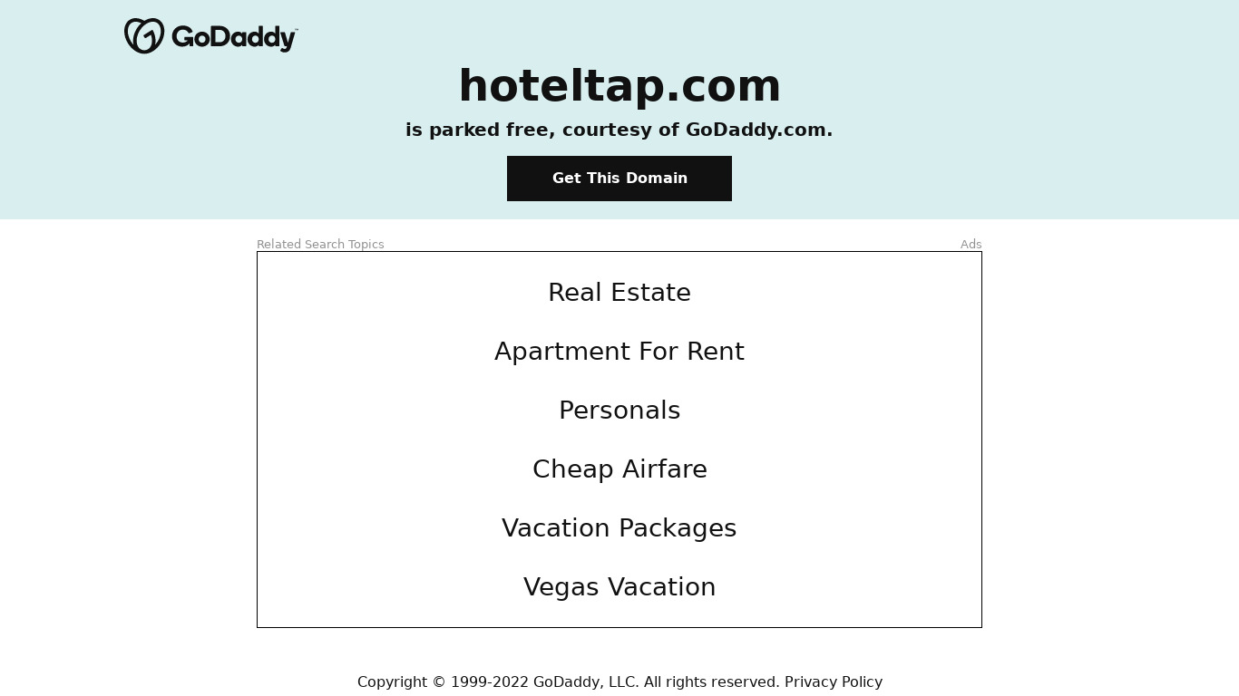 HotelTap Landing page