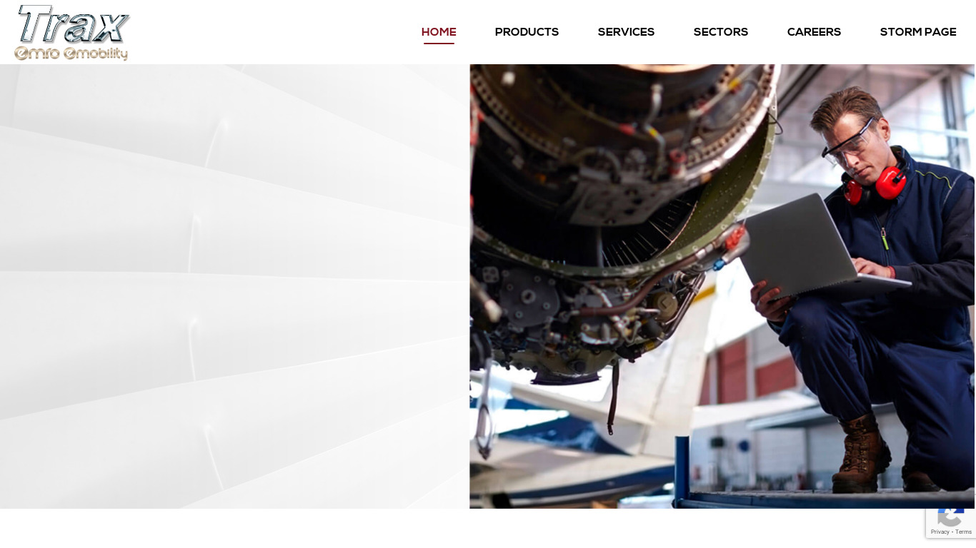 TRAX Maintenance Landing page
