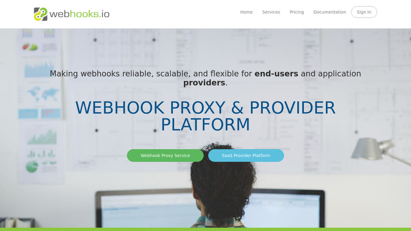 Webhooks.io Landing Page
