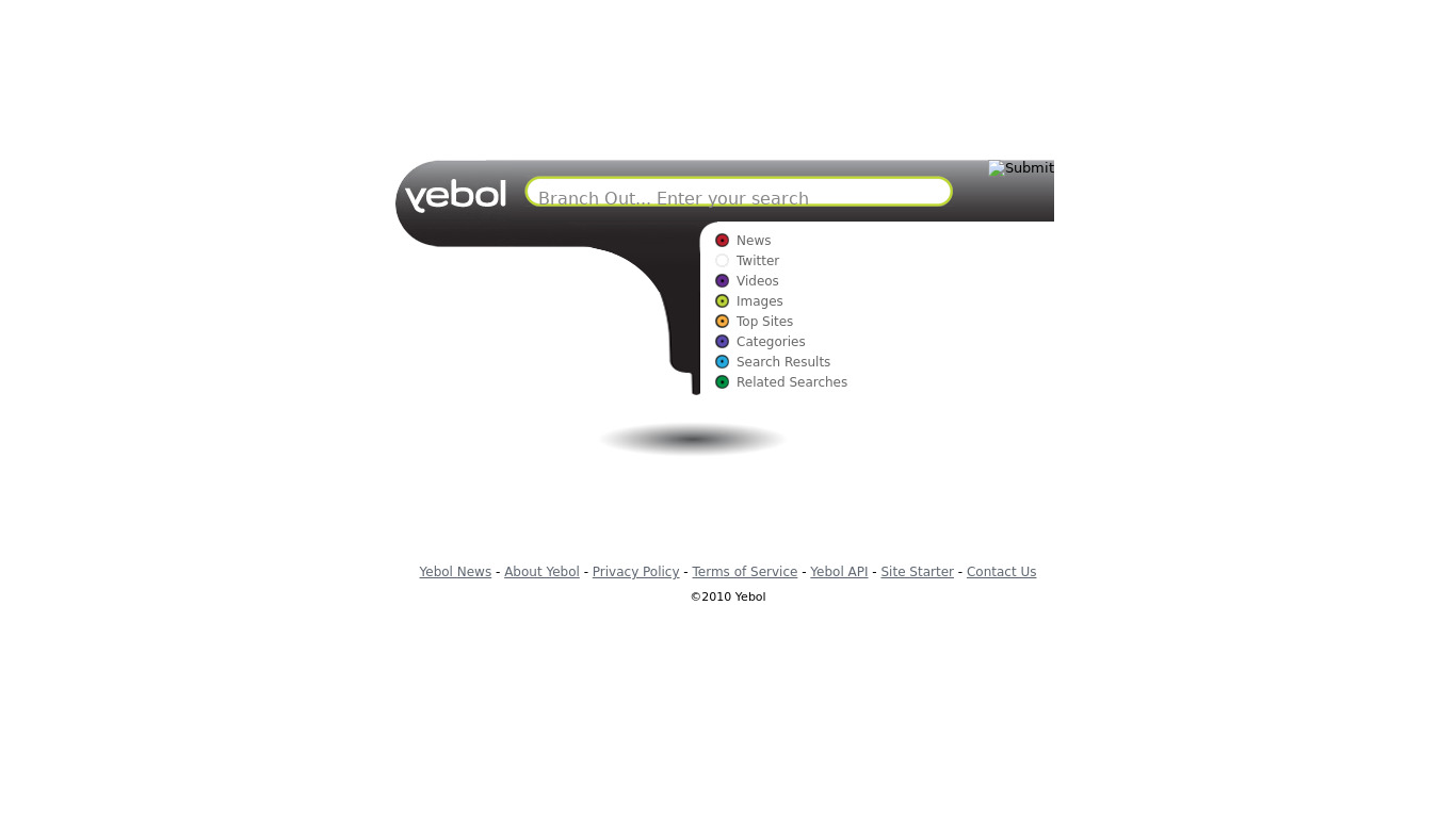 Yebol Landing page