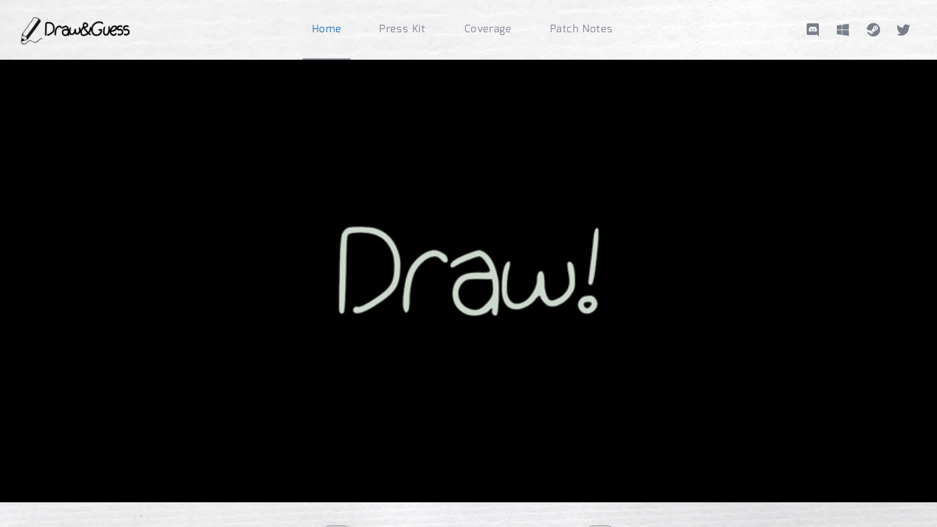 Draw and Guess Landing page