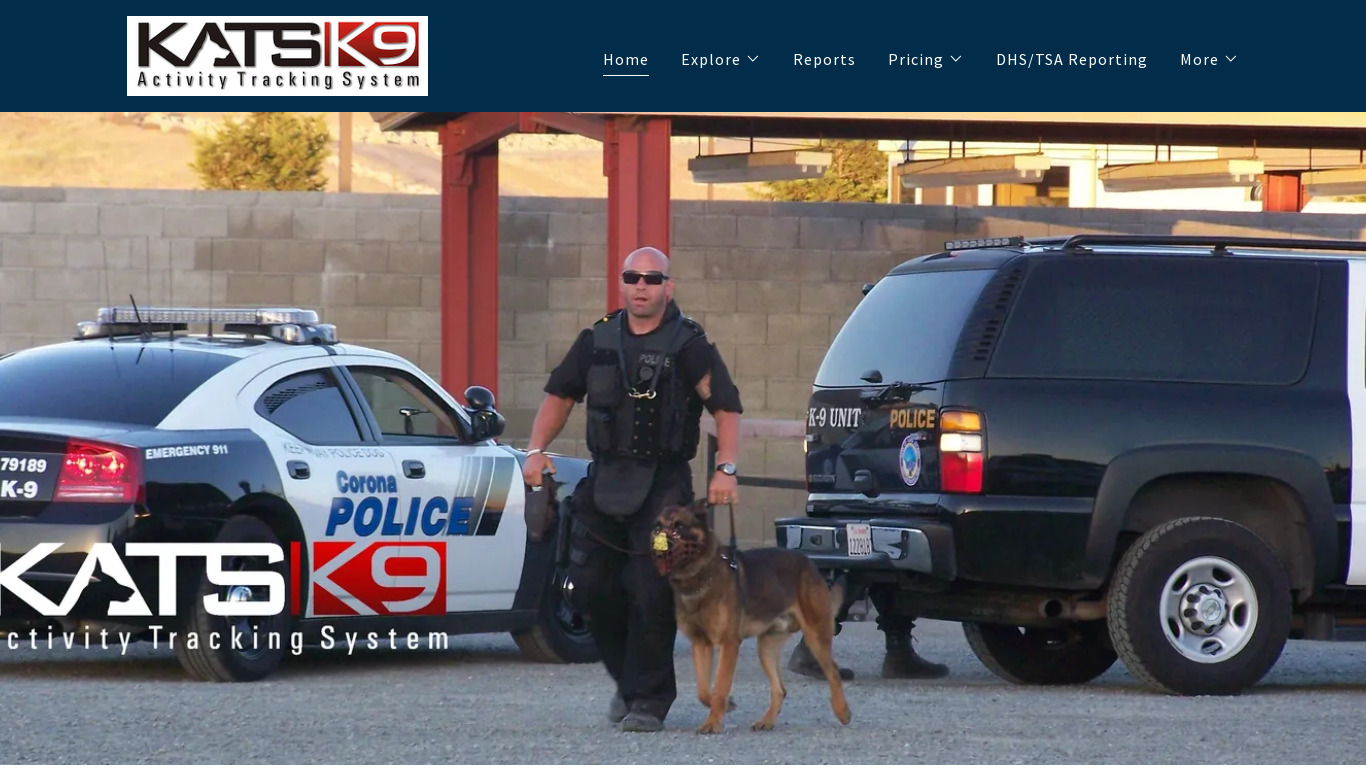 K9 Activity Tracking System Landing page