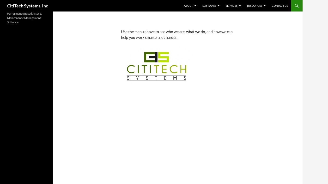 CitiTech Systems Landing page