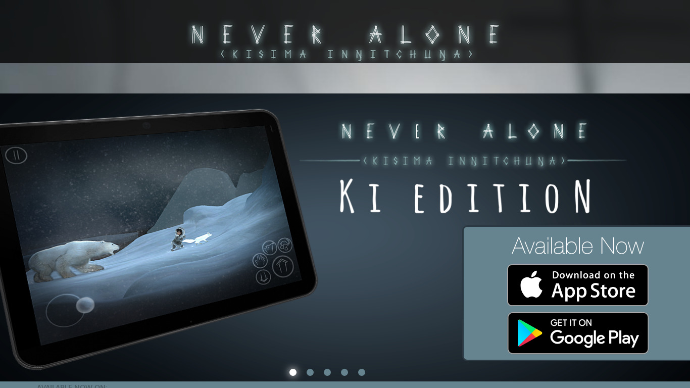 Never Alone Landing page
