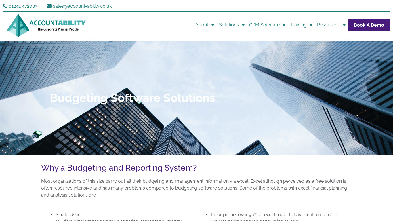 AccountAbility Corporate Planner Landing page