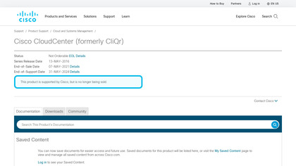 Cisco CloudCenter screenshot